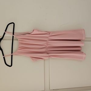 Doublju Women's Sleeveless Double-Layered Pleated Mini Chiffon Dress